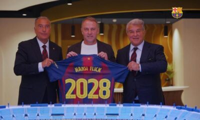 Hansi Flick ha renovado su contrato con Barcelona después de dos años llenos de títulos. Su vinculación con el club culé llega hasta 2028